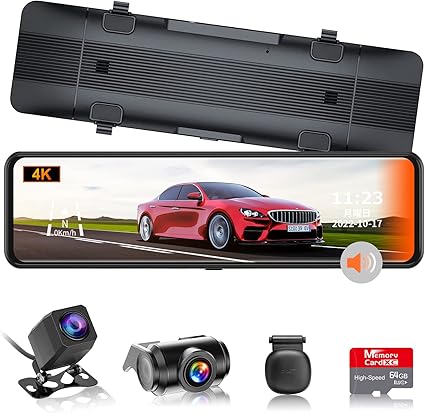 データと ドライブレコーダー ミラー型 SONY IMX415搭載 SDカード付き